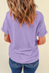 Soft Stretch Solid Crew Neck Rolled Cuff Relaxed Tee